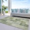 Homeroots 8' X 10' Artichoke Green Geometric Washable Indoor Outdoor Area Rug 608259 - alternate 6