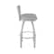 Holland Bar Stool Co 36in Swivel Extra Tall Bar Stool, Anodized Nickel Finish, Medium Back, Canter Folkstone Grey Seat 881 - alternate 6