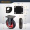 Powertec 8" Caster Wheels (1 Swivel & 1 Fixed), Heavy-Duty Industrial Plate Casters with Rubber Knobby Tread 17057 - alternate 4