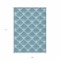 Homeroots 9' X 12' Teal Blue And Ivory Geometric Washable Indoor Outdoor Area Rug 594747 - alternate 3