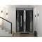 Vdomdoors Steel Door Deux 1755 Black Enamel 2 Sidelight Exterior Windows Stainless Inserts Single Modern Pain DEUX1755EXD-BLK-W12+36+12 x H80-Left-hand Inswing - alternate 2