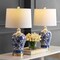 Jonathan Y Jennifer 25.75" Ceramic/Metal LED Table Lamp, Blue/White, 2PK JYL1073A-SET2 - alternate 7