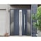 Vdomdoors Steel Door Deux 1717 Gray Graphite 2 Sidelight Exterior Windows Stainless Inserts Single Modern Pai DEUX1717EXD-GRE-W12+36+12xH80-LH-O - alternate 7