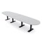 Skutchi Designs 14ft Conference Table With Power Unit | 14 Person Modular Boval Meeting Table | Harmony Series HAR-BOVL-48X168-T.BK-U779-NA - alternate 1
