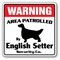 Signmission English Setter, 12 Inch X 12 Inch, Decal D-12-WD-ENGLISH SETTER - alternate 1