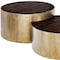 Homeroots Brown Wood Round Nested Coffee Tables 376288 - alternate 4
