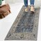 Jonathan Y Brandy Rustic Border Low-Pile Machine-Washable Dark Gray/Cream 2 ft. x 8 ft. Runner Rug WSH321A-28 - alternate 4