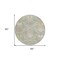 Homeroots 8' Artichoke Green Brown And Ivory Round Damask Washable Indoor Outdoor Area Rug 599390 - alternate 4