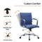 Leisuremod Harris Faux Leather Office Chair, Navy Blue HO19BUL - alternate 6