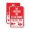 Signmission No Parking - No Estacionar Tow - Away Zone With Graphi, 12'' X 18'', Heavy Gauge Aluminum, 2PK A-1218-2PACK-23804 - alternate 1