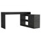 Homeroots 60" Dark Gray Wood L Shape Writing Desk 535157 - alternate 1