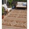 Homeroots 5' X 8' Orange And Ivory Southwestern Washable Indoor Outdoor Area Rug 593709 - alternate 1