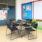 Regency Square Kee Adjustable Classroom Table W/ 4 Zeng Stack Chairs, 30 in W, 30 in L, Noble Oak TB3030NOAPGY44BK - alternate 7