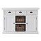 Homeroots 49in White Wood Three Drawer Sideboard with Two Doors 388214 - alternate 1