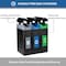 Commercial Zone Products Avante Series Triple Stream Black Trash/Recycling/Composting 30 Gallon Narrow Containers w/ Canopy 787306MSA - alternate 4