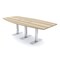 Skutchi Designs 8 Person Conference Table With Power Unit | 8' Boat Table | Harmony Series HAR-BOT-48X96-T-K525-ESIL - alternate 1