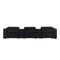Homeroots 136" Black Top Grain Leather Reclining USB Sofa And Storage 720313 - alternate 6