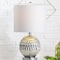 Jonathan Y Krister 20.5" Glass/Metal LED Table Lamp, Silver/Ivory JYL1041A - alternate 8