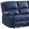 Homeroots 81" Blue Faux Leather Reclining USB Sofa With Black Legs 491002 - alternate 5
