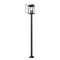 Z-Lite Hartwell 5-Light Outdoor Post Mounted Fixture, 12 in W x 119.25 H, Sand Black 5019PHXLS-536P-BK - alternate 6