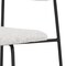 Homeroots Gray and Black Upholstered Fabric And Metal Open Back Dining Side Chair 605879 - alternate 2