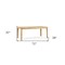 Homeroots 72" Natural Solid Wood Dining Table 549037 - alternate 5