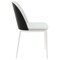 Leisuremod Tule Dining Chair with Velvet Seat & White Steel Frame, Black/Platinum Blue, 4PK TWCBL18BU4 - alternate 6