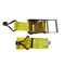 Mytee Products 4 in x 30 ft Yellow Ratchet Tie-Down Straps w/ Wire Hook 16,200 Lbs Capacity, 4PK RS430WHx4 - alternate 3