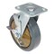 Vestil Rubber Swivel With Brake Caster 8 In. Diameter x 2 In. Width 881 Lb. Capacity Dark Gray/Gold CST-KSM-8X2MR-SWB - alternate 6