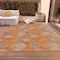Homeroots 9' X 12' Orange Silver And Peach Polka Dot Washable Indoor Outdoor Area Rug 614687 - alternate 7