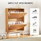 Vevor Shoe Cabinet with 2 Flip Drawers Rattan Shoe Storage Cabinet for Entryway HZR001 - alternate 6