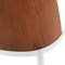 Leisuremod Tule Dining Side Chair with Leather Seat and White Powder-Coated Steel Frame, Walnut/White, 2PK TWCWN18W2 - alternate 5