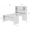 Bestar U Shaped Desk U-Shape Desk, 95-1/2" D X 66-1/2" H, 66" W X White Chocolate 46410-31 - alternate 4