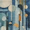 Homeroots 9' X 12' Blue Ivory And Copper Geometric Washable Indoor Outdoor Area Rug 604504 - alternate 4