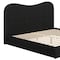 Homeroots Black Ribbed Texture Velvet Upholstered King Bed Frame 583185 - alternate 6