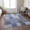 Homeroots 10' X 14' Denim Blue And Navy Blue Striped Washable Indoor Outdoor Area Rug 581694 - alternate 5