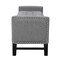 Homeroots 50" Light Gray and Black Upholstered Linen Bench with Flip top 530675 - alternate 7