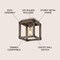 Jonathan Y Magnolia 8" Iron Rustic Farmhouse LED Flush Mount, Brown JYL7473A - alternate 6