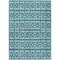 Homeroots 3' X 5' Teal Blue And Ivory Geometric Washable Indoor Outdoor Area Rug 613807 - alternate 7