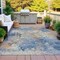Homeroots 5' X 8' Denim Blue Beige And Charcoal Abstract Washable Indoor Outdoor Area Rug 630874 - alternate 5