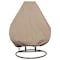 Leisuremod Wicker Hanging 2 person Egg Swing Chair With Outdoor Cover, Charcoal Blue ESC57CBU-C - alternate 5