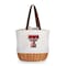 Picnic Time Family Of Brands NCAA Texas Tech Red Raiders Coronado Canvas and Willow Basket Tote - Picnic Bag 203-00-187-574-0 - alternate 1