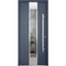 Vdomdoors Steel Door Deux 5755 Gray Graphite Stainless Inserts Single Modern Painted DEUX5755EXD-GRE-W36 x H80-Right-hand Inswing - alternate 2