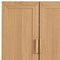 Homeroots Set Of Two Natural Wood Corner Accent Cabinet With Two Doors 719684 - alternate 2
