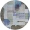 Homeroots 8' Blue Gray And Charcoal Round Abstract Washable Indoor Outdoor Area Rug 604374 - alternate 5