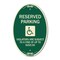 Signmission Reserved Parking - Violators Are Subject to A, 12 In X 18 In Architectural, Heavy Gauge Aluminum A-OV-G-1218-22993 - alternate 1