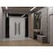Vdomdoors Front Exterior Prehung Aluminum Double Doors Ronex0144 Grey 2 Sidelights and Top Transom Mirrored RONEX0144DEXD-GRE-W16+72+16xH80+12-LH-I - alternate 2