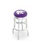 Holland Bar Stool Co 30" Chrome 2-Ring Kansas State Swivel Bar Stool, Accent Ring L7C3C30KnsasS - alternate 1