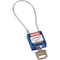 Brady Compact Nylon Padlock 4.2 in Steel Shackle KD Blue with 7.87 in Cable 146122 - alternate 1