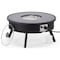Leisuremod Walbrooke Patio Round Fire Pit and Tank Holder with Slats Design, Black WBLS-29-24-GL - alternate 8